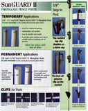 11/16" SunGUARD II Fiberglass Fence Post Qty 1 each