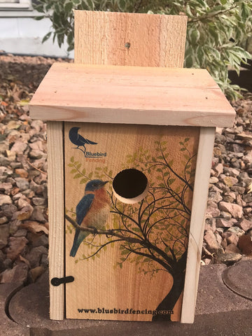 Bluebird House with Logo of Bluebird Fencing, LLC Qty 1 each